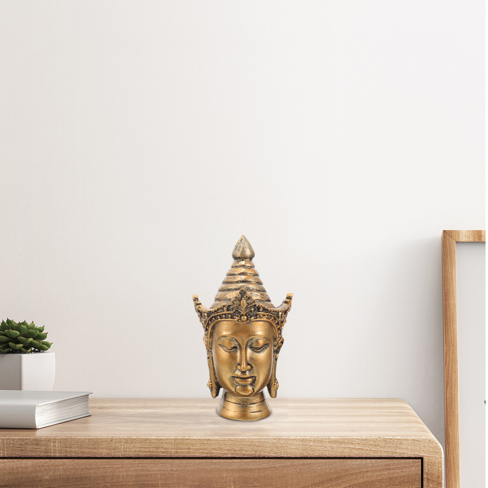 Office Table Home - Buddha Head Small Zen Zen Decoration