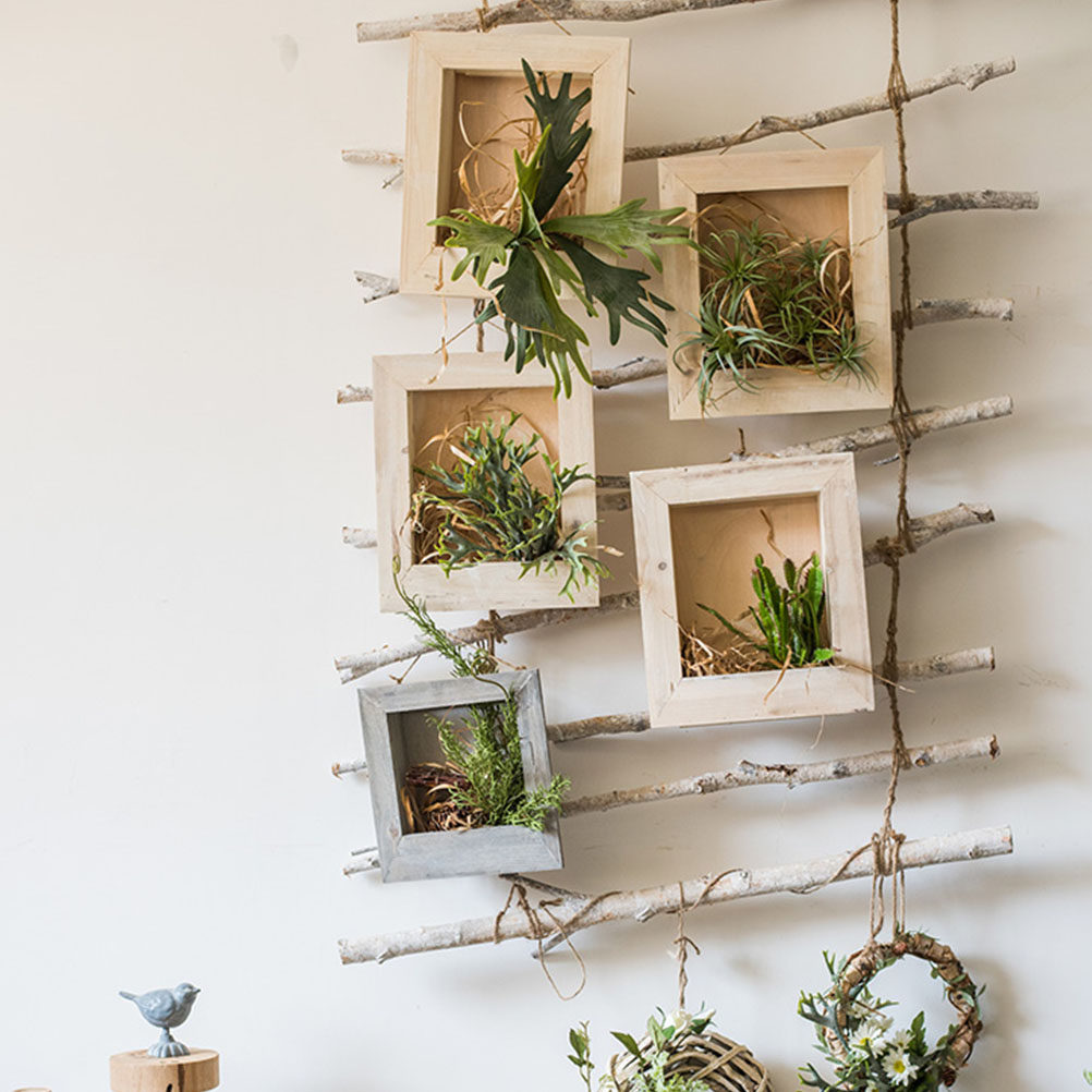 1Pcs Eco Friendly Wooden Flowe - огляд і ціна Home Office With Plants