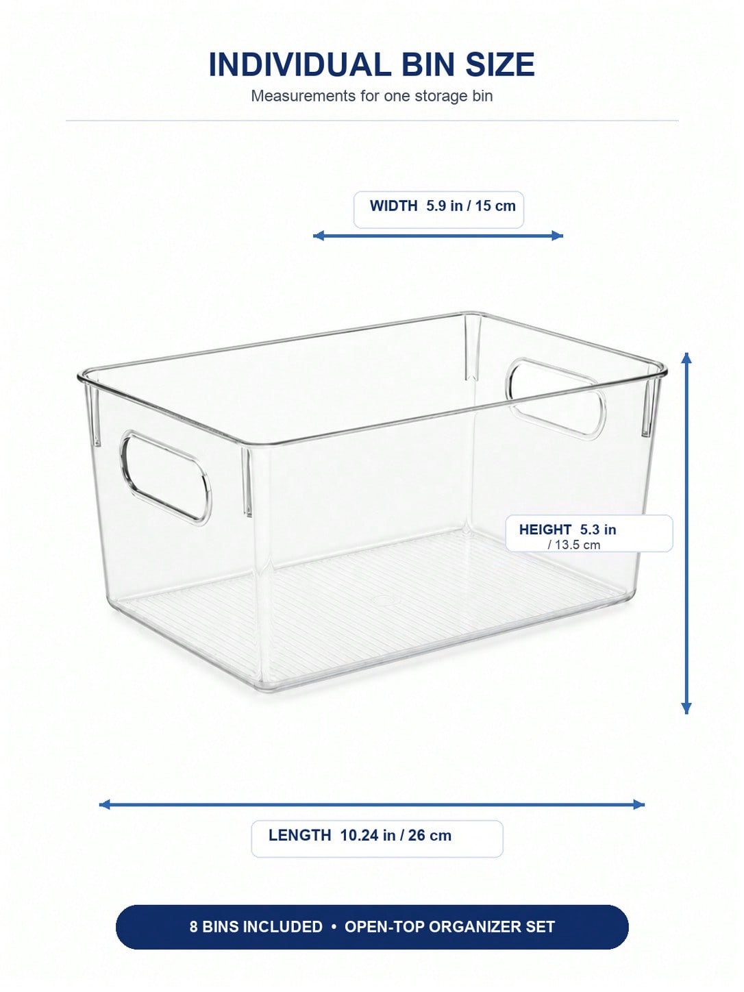 8-Pack Clear Storage Bins with - огляд і ціна Home Office Student