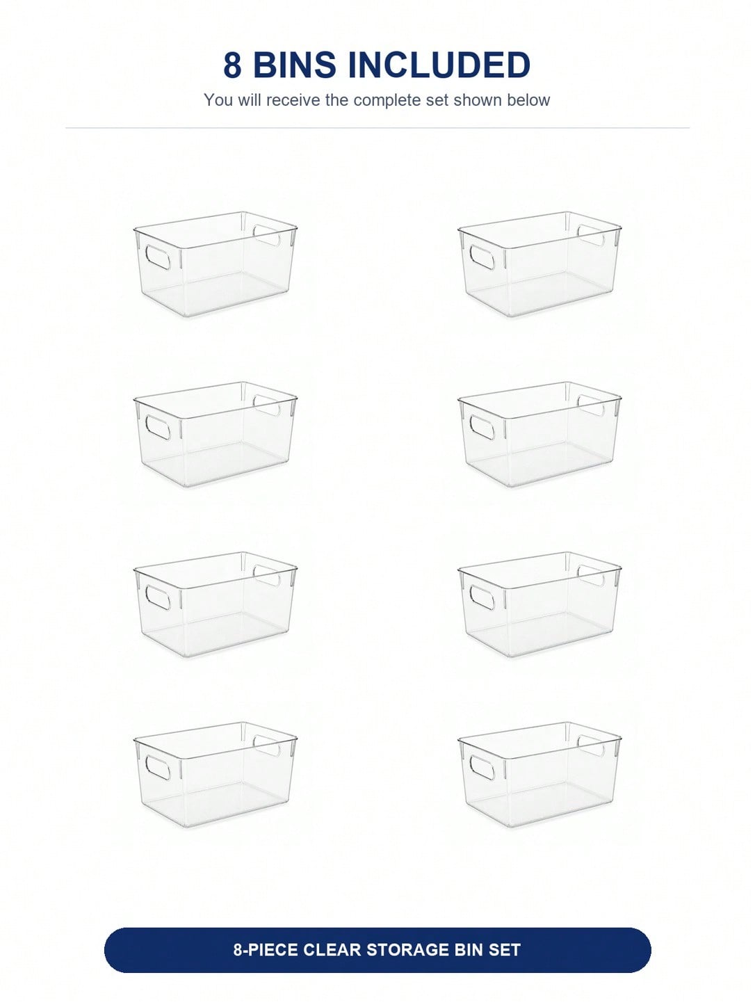 8-Pack Clear Storage Bins with - огляд і ціна Home Office Student