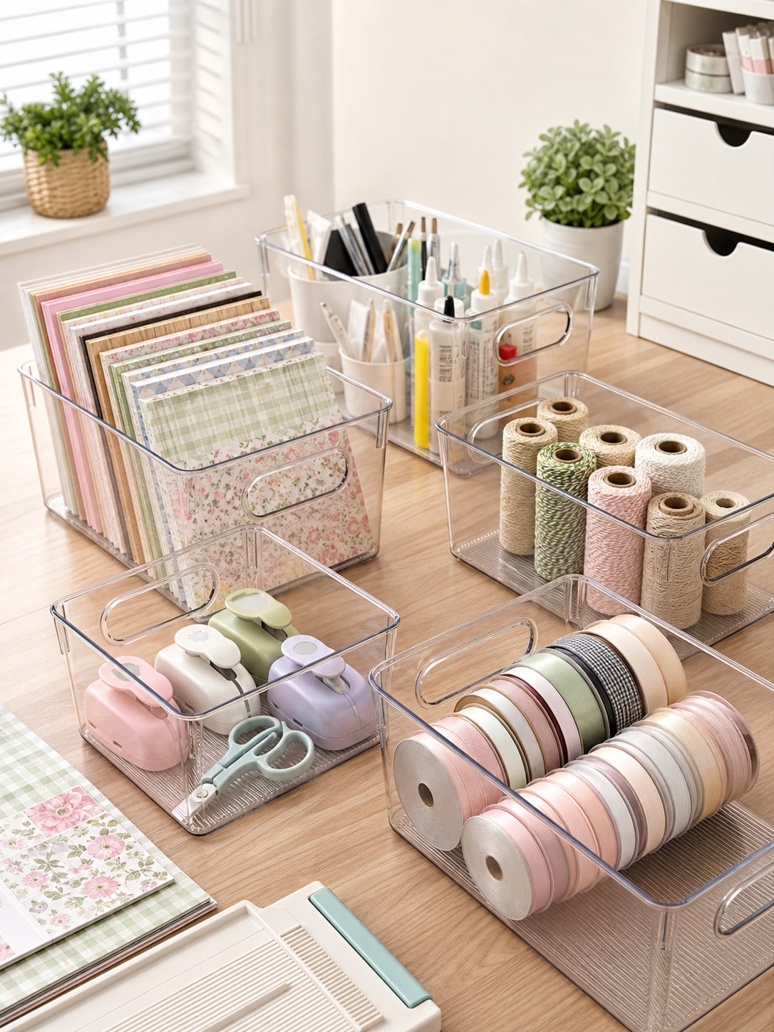 8-Pack Clear Storage Bins with - огляд і ціна Home Office Student