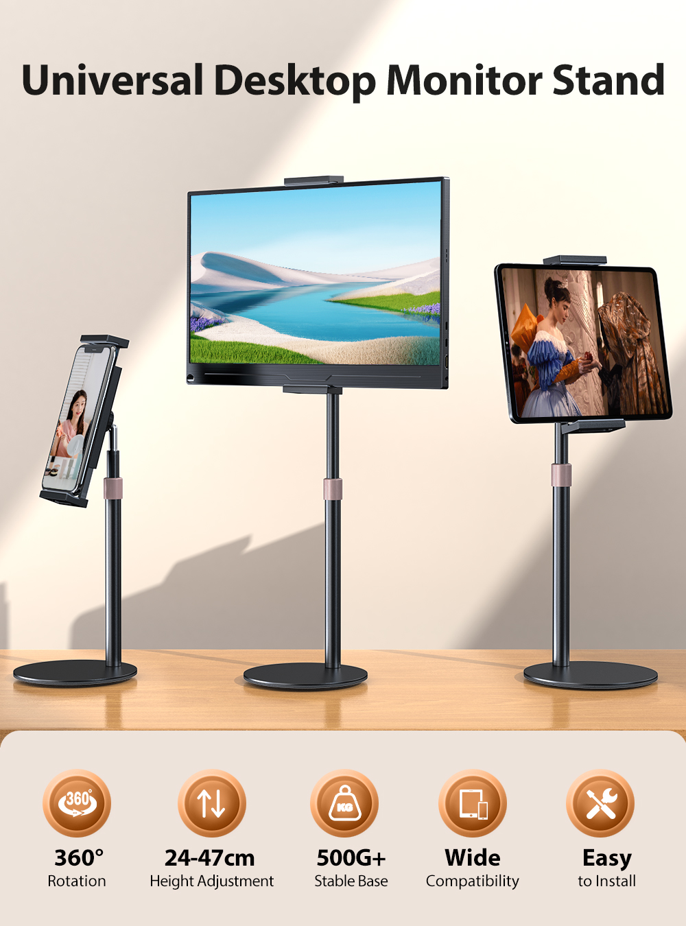 Rotating Portable Monitor Stan - огляд і ціна Monitor Riser Stand