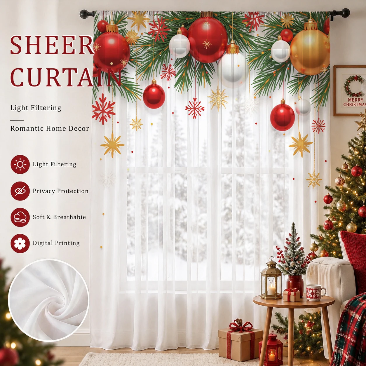 Christmas Day Gradient Sheer C - огляд і ціна Home Office With Plants