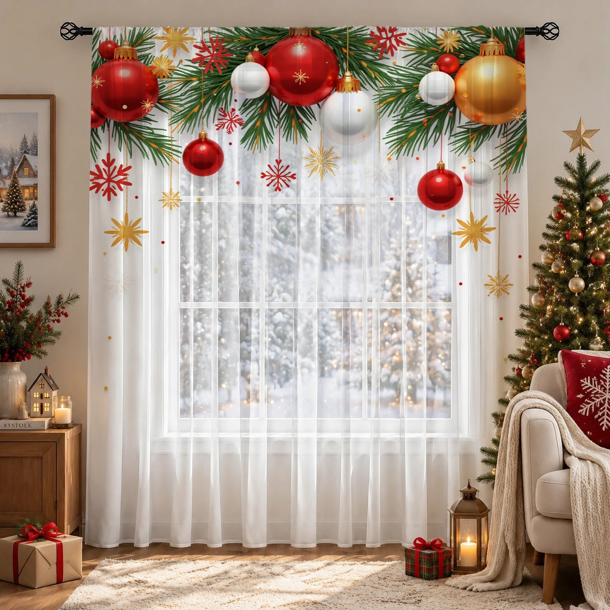 Christmas Day Gradient Sheer C - огляд і ціна Home Office With Plants