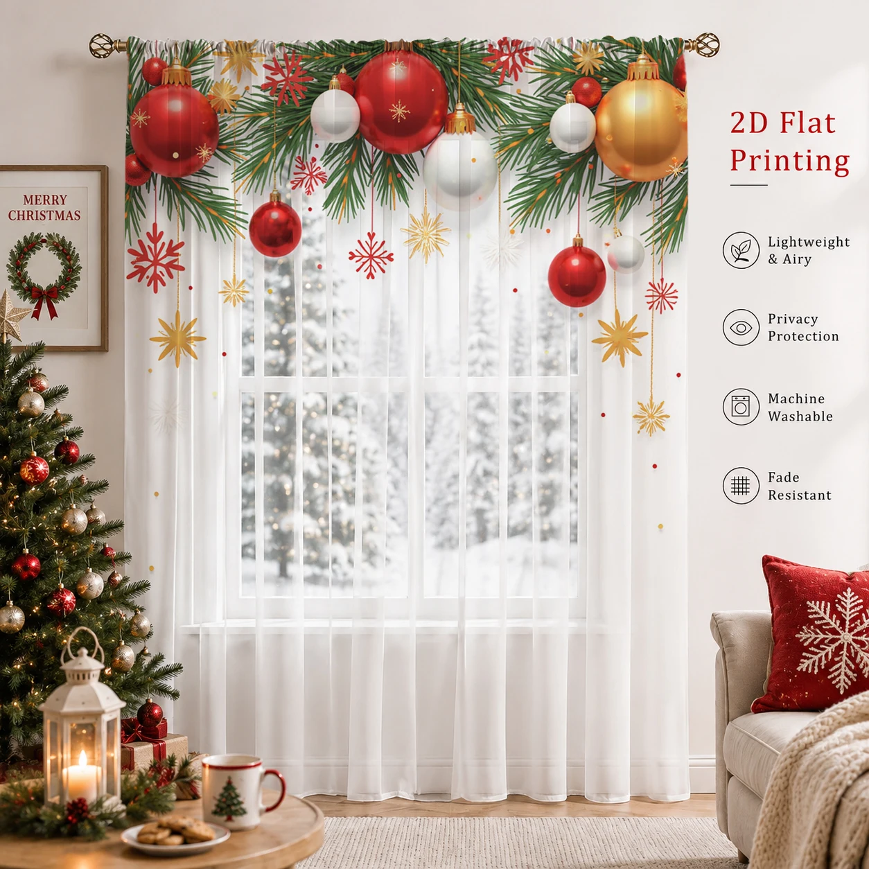 Christmas Day Gradient Sheer C - огляд і ціна Home Office With Plants