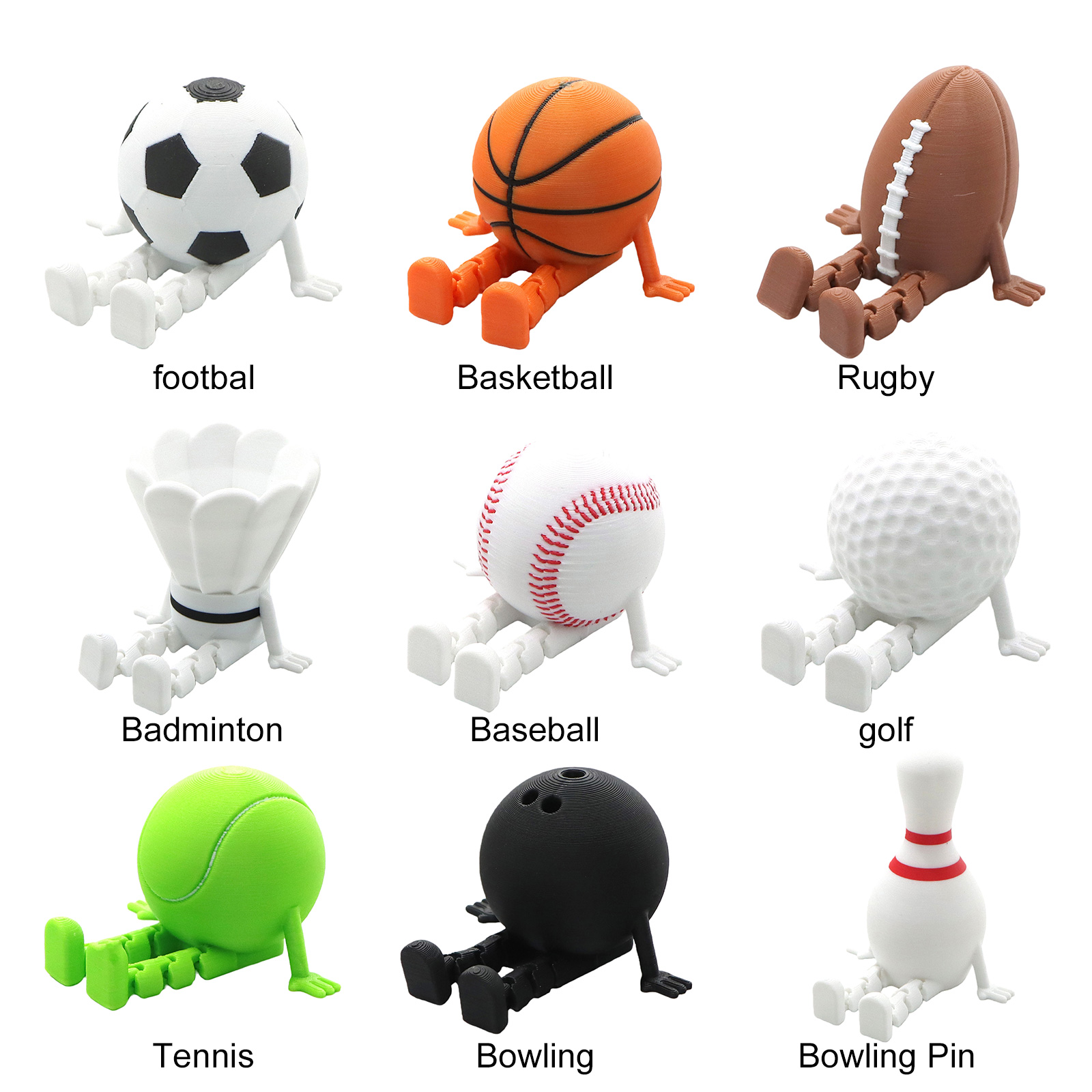 Sports Ball Buddies 3D Printed - огляд і ціна Home Office Student