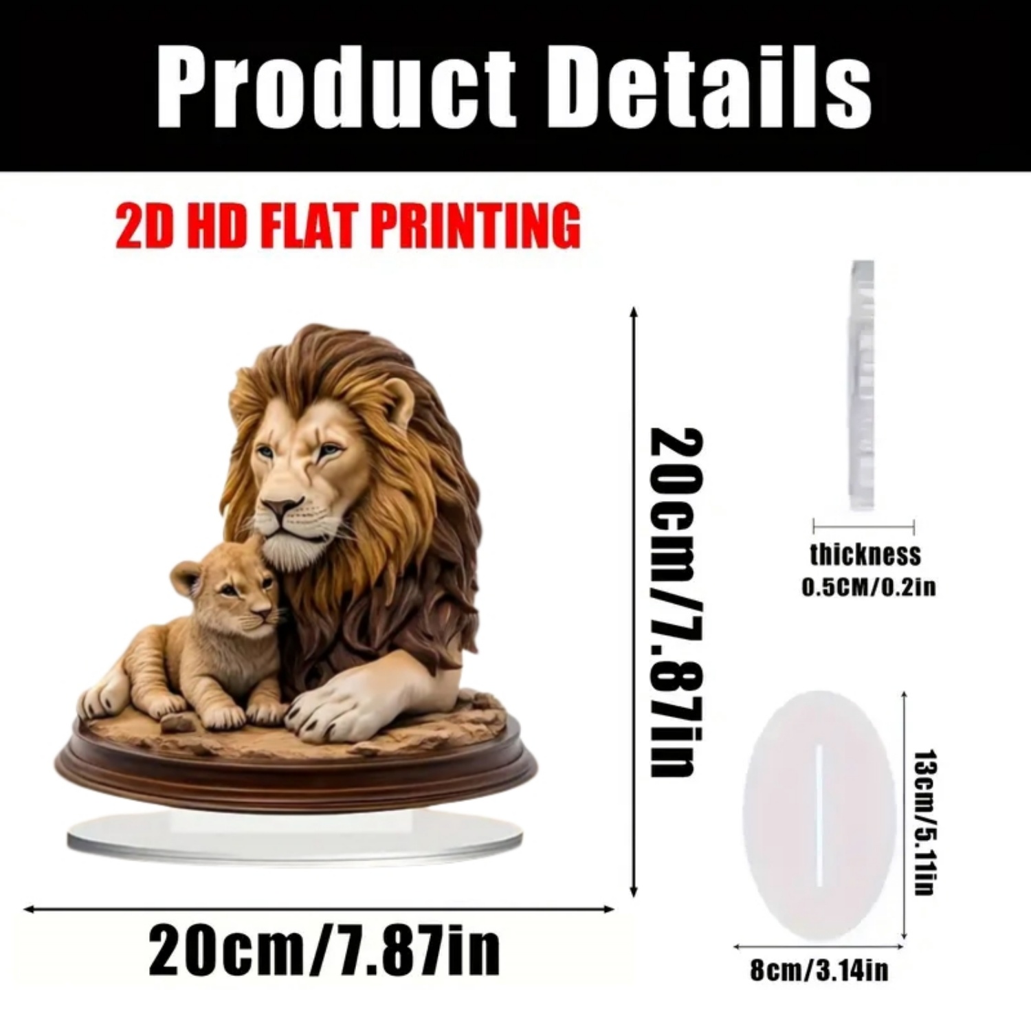 Male Lion Statue,2D Flat Anima - огляд і ціна Office Table Home