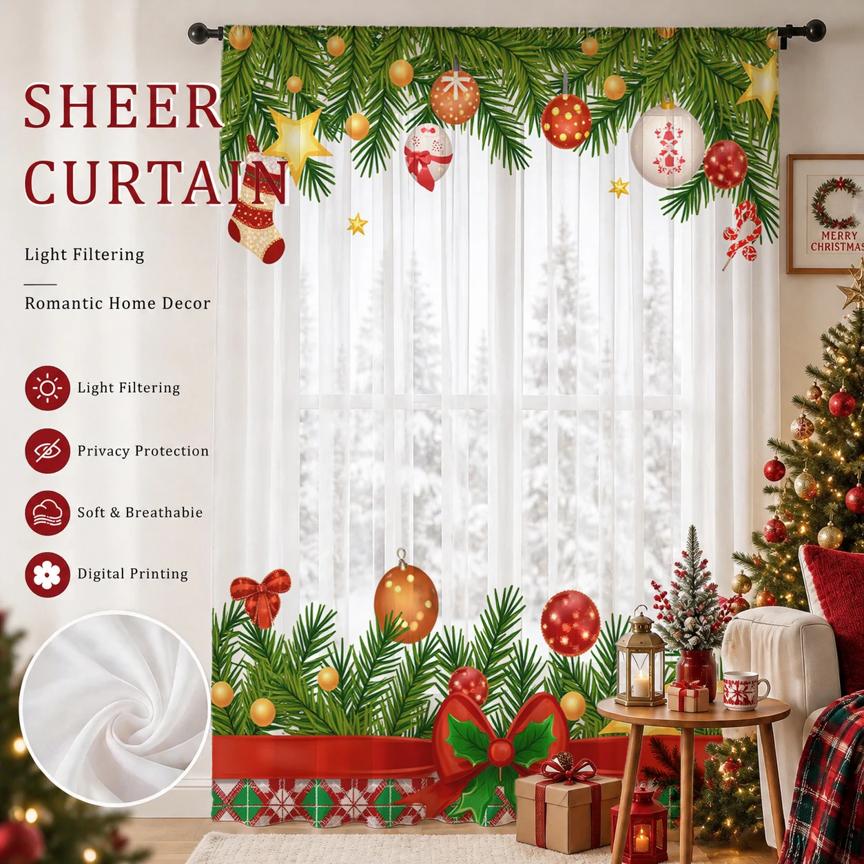 Christmas Day Gradient Sheer C - огляд і ціна Home Office With Plants