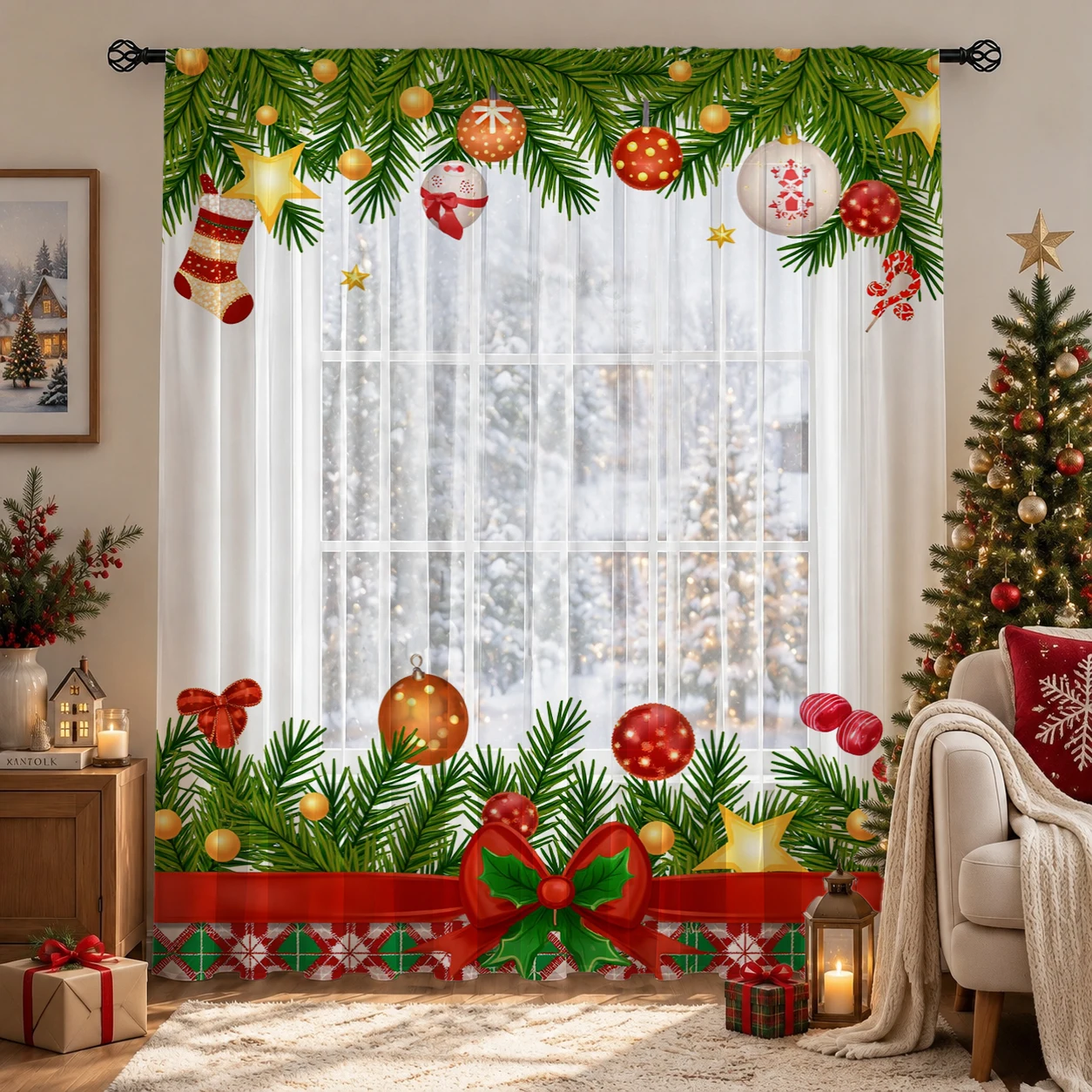 Christmas Day Gradient Sheer C - огляд і ціна Home Office With Plants