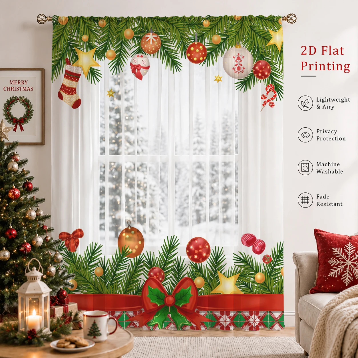 Christmas Day Gradient Sheer C - огляд і ціна Home Office With Plants