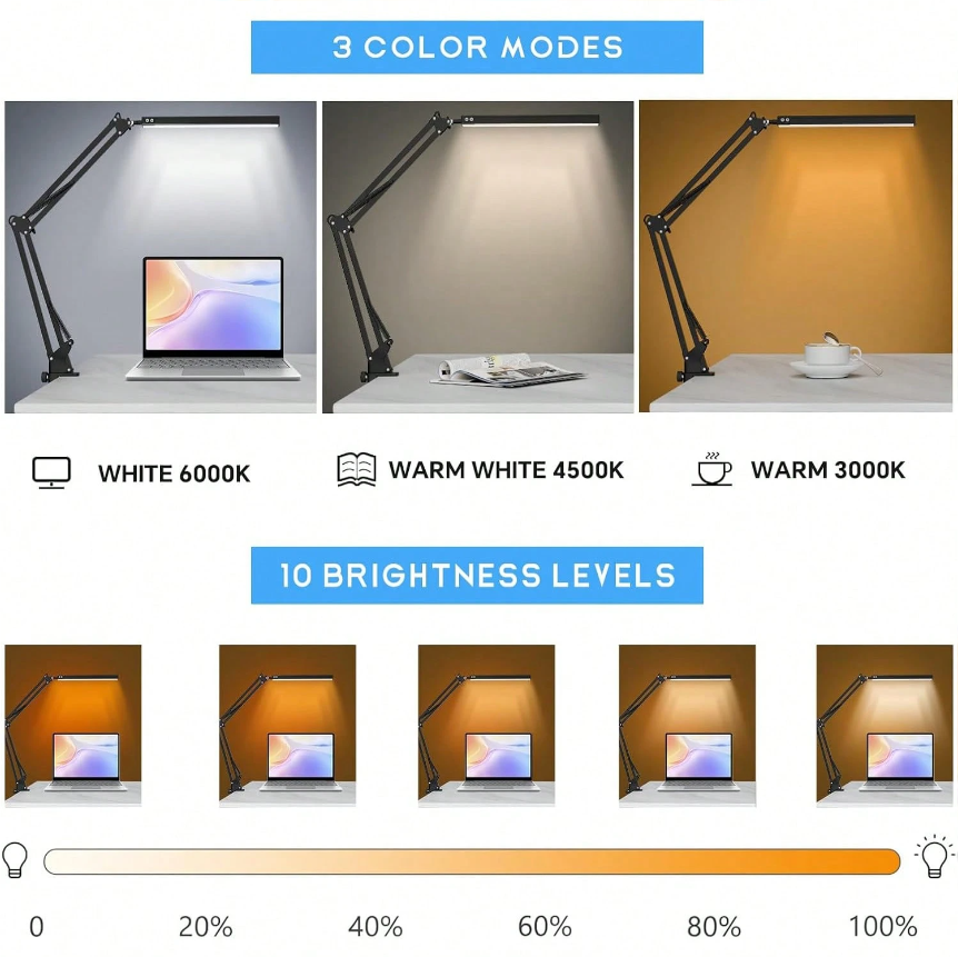 LED Desk Lamp For Home,Reading - огляд і ціна Office Table Home