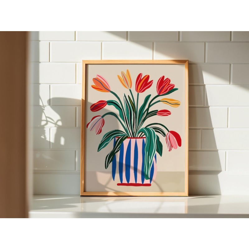 2pcs Tulip Flowers Canvas Wall - огляд і ціна Home Office Image
