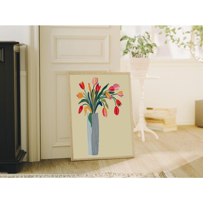2pcs Tulip Flowers Canvas Wall - огляд і ціна Home Office Image