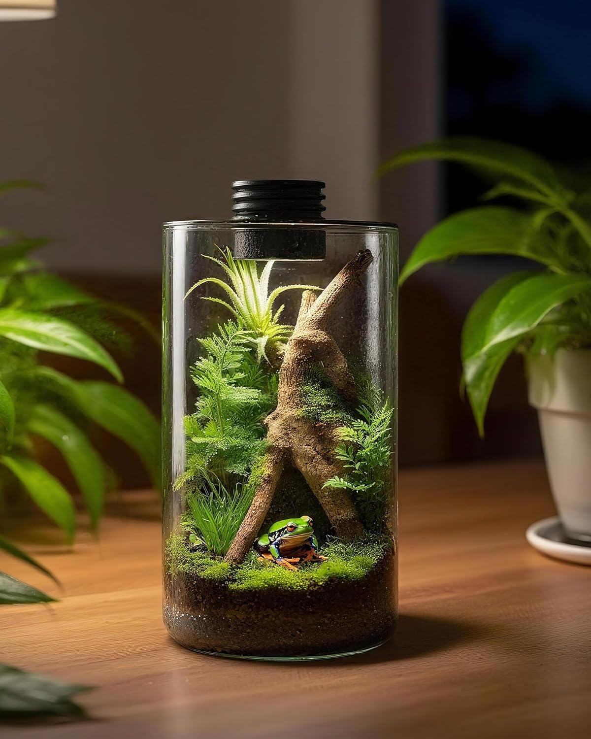Indoor Glass Terrarium with Gr - огляд і ціна Home Office With Plants