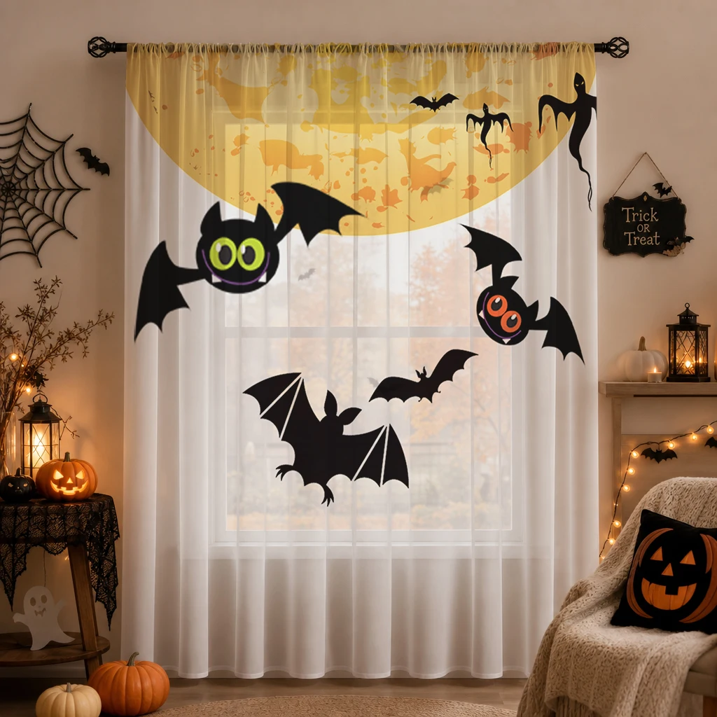 Halloween Day Gradient Sheer C - огляд і ціна Home Office With Plants