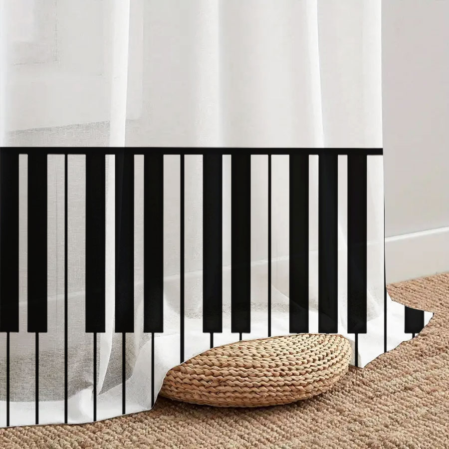 2PCS Digital Print Sheer Curta - огляд і ціна Home Office Rate