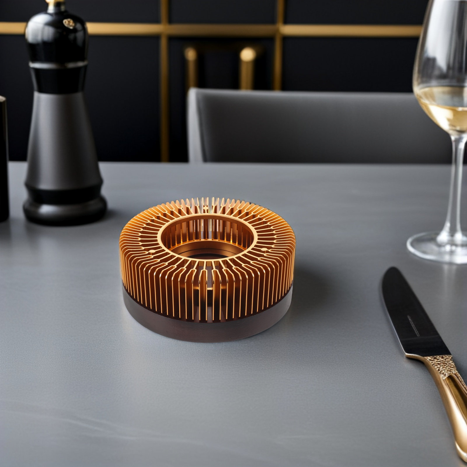 Gold Tea Pot Warmer Heater Alu - огляд і ціна Office Table Home